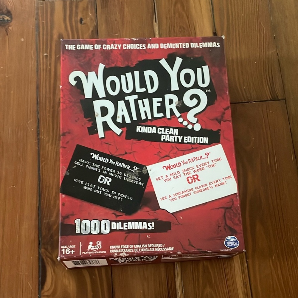 Would You Rather? Kinda Clean Party Edition Game
